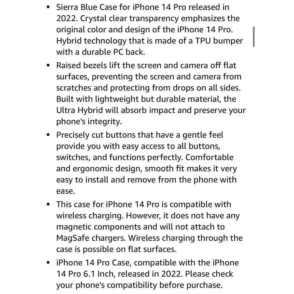 Spigen Ultra Hybrid Case for iPhone 14 Pro Case Anti-Yellowing Military Grade‎